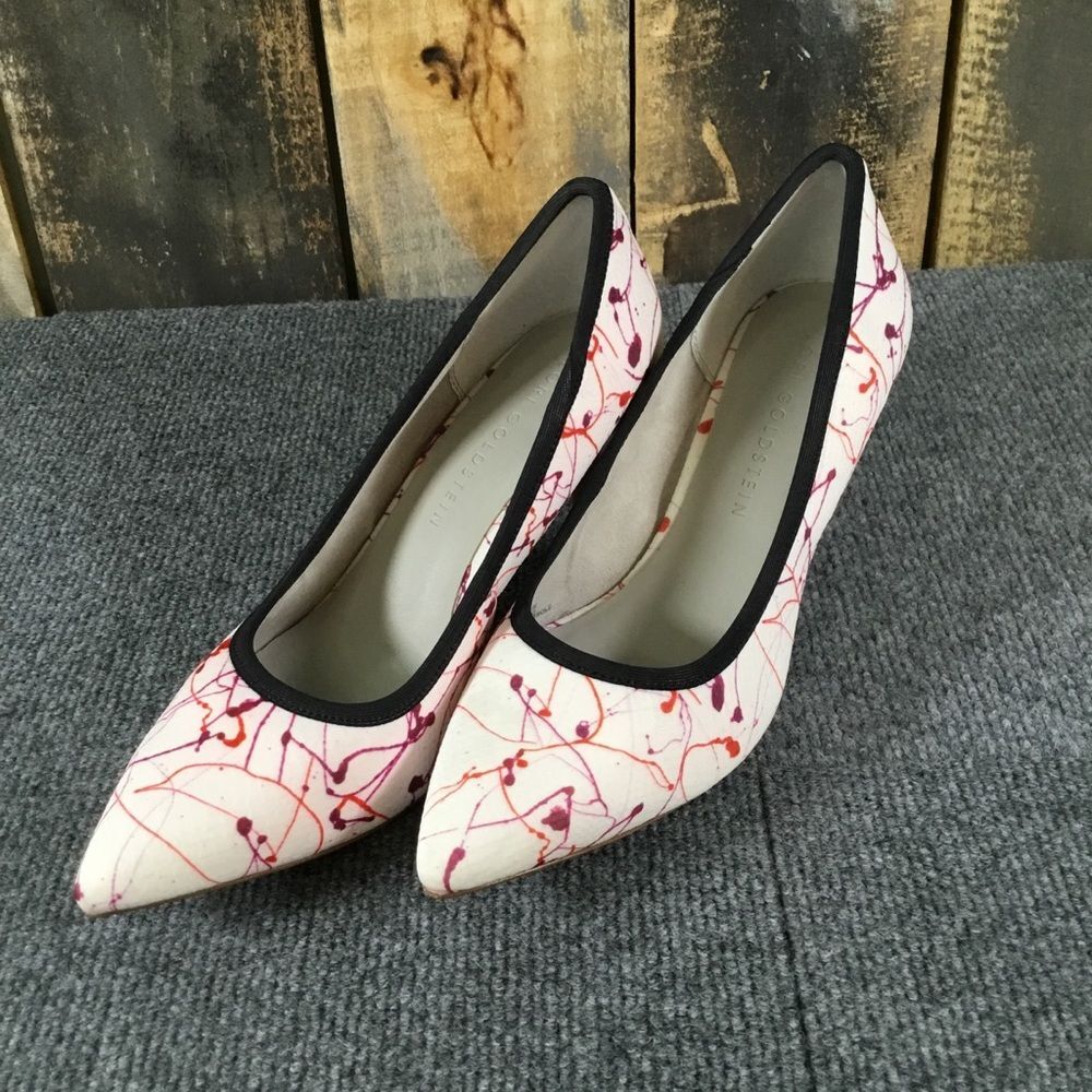 Lori Goldstein paint splatter heels women’s size 8